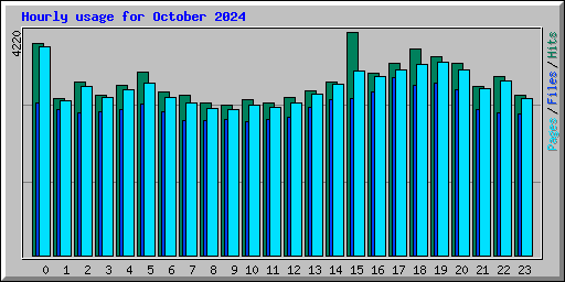 Hourly usage for October 2024