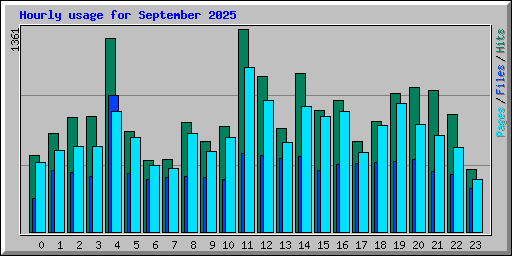 Hourly usage for September 2025